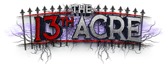 logo for the 13th acre haunted event, haunted house, haunted trail, and haunted attraction in north carolina. The scariest haunted house in north carolina